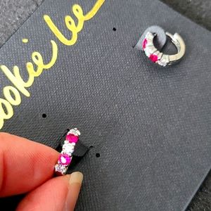 Cookie Lee hoop red earrings